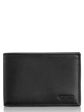 Tumi Black Leather Bi-Fold Wallet